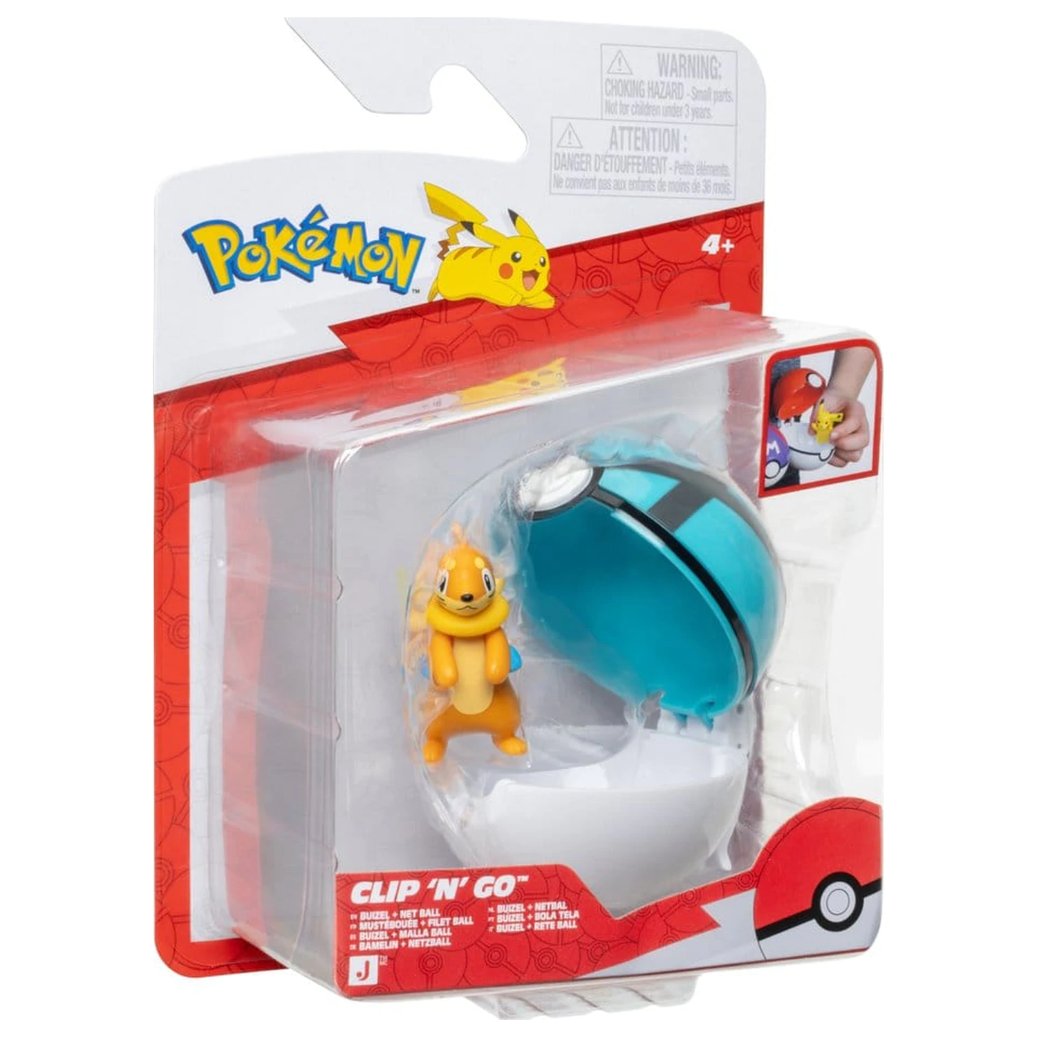 Pokémon Clip 'n' Go Action Figure Buizel & Net Ball product photo