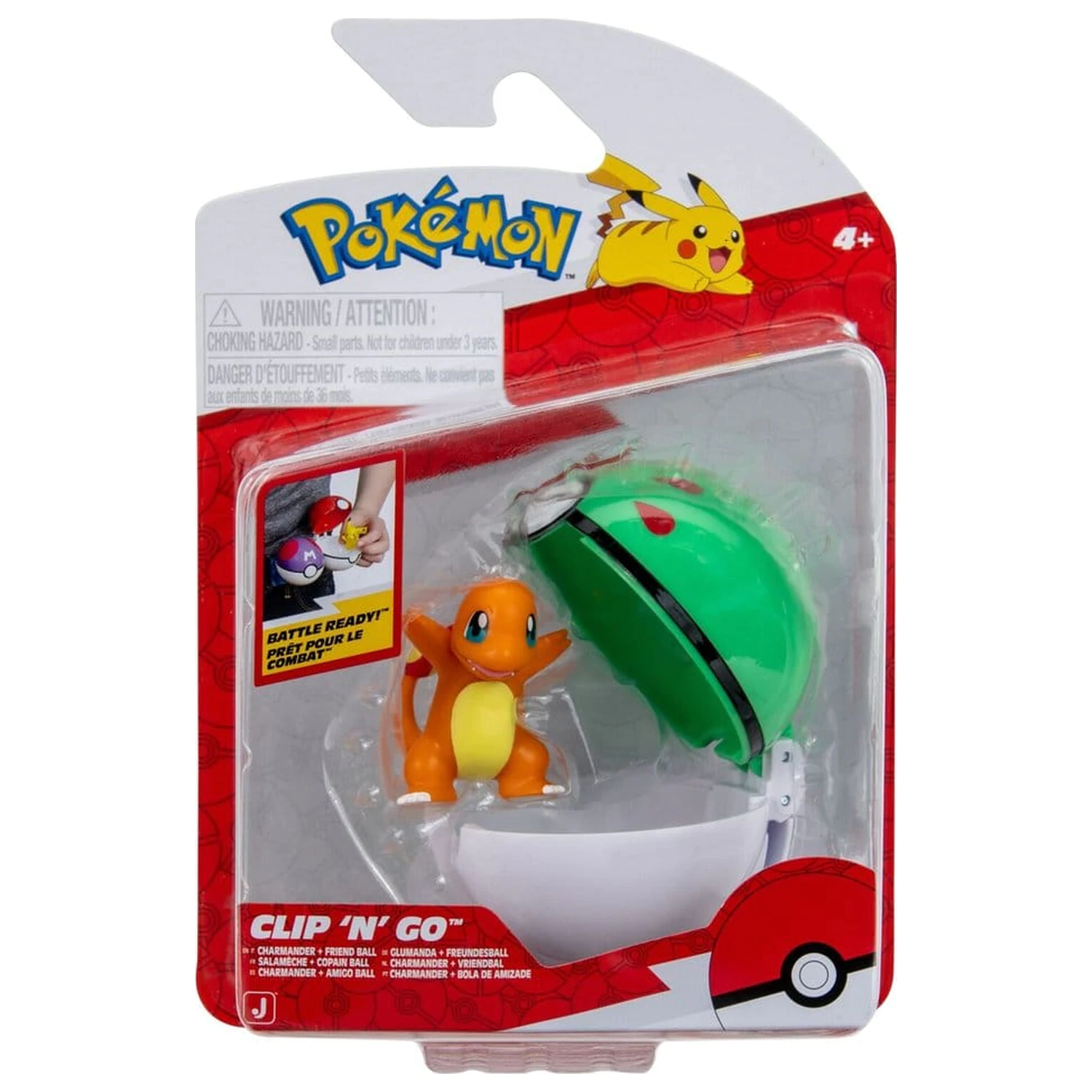 Pokémon Clip 'n' Go Action Figure Charmander & Friend Ball product photo