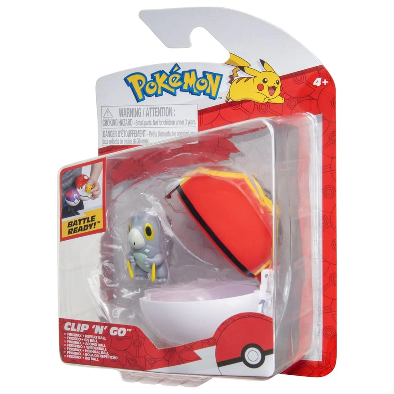 Pokémon Clip 'n' Go Action Figure Wave 21 Frigibax & Repeat Ball product photo