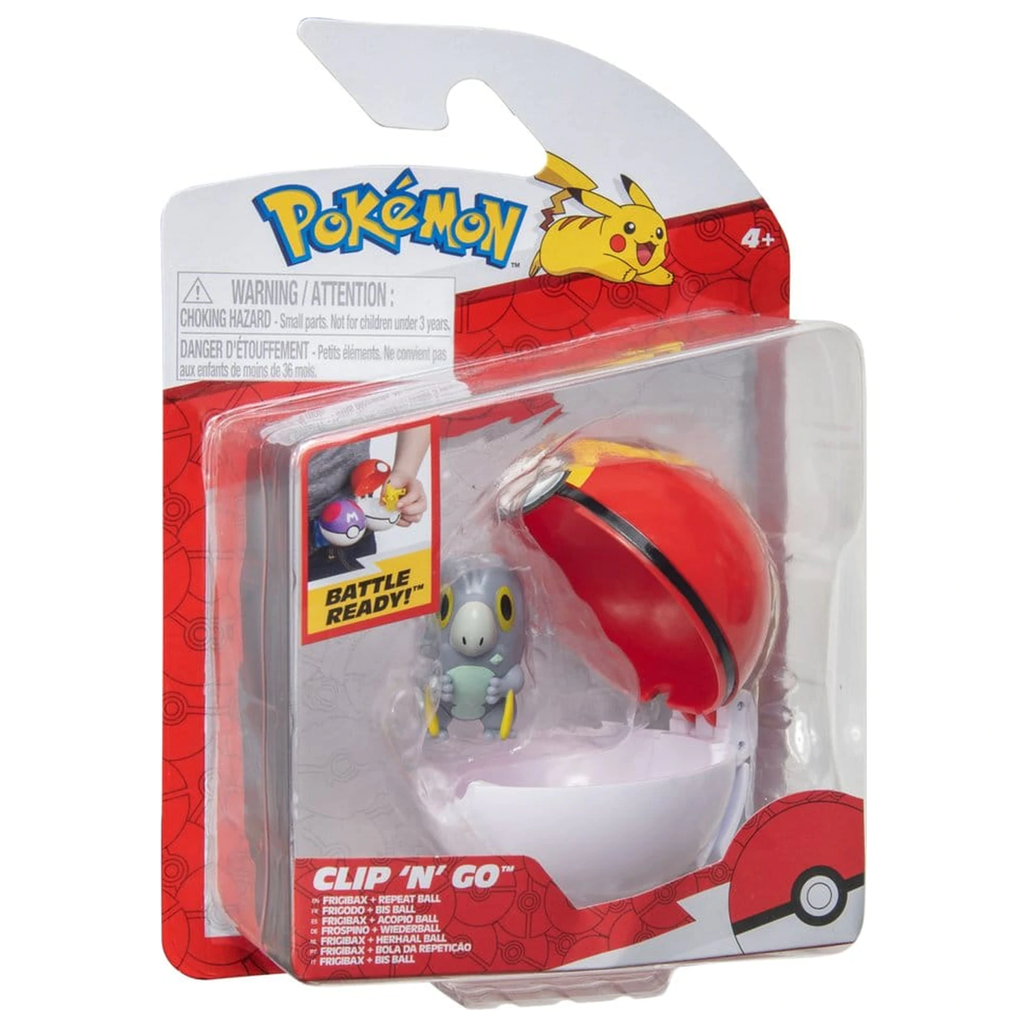 Pokémon Clip 'n' Go Action Figure Wave 21 Frigibax & Repeat Ball product photo