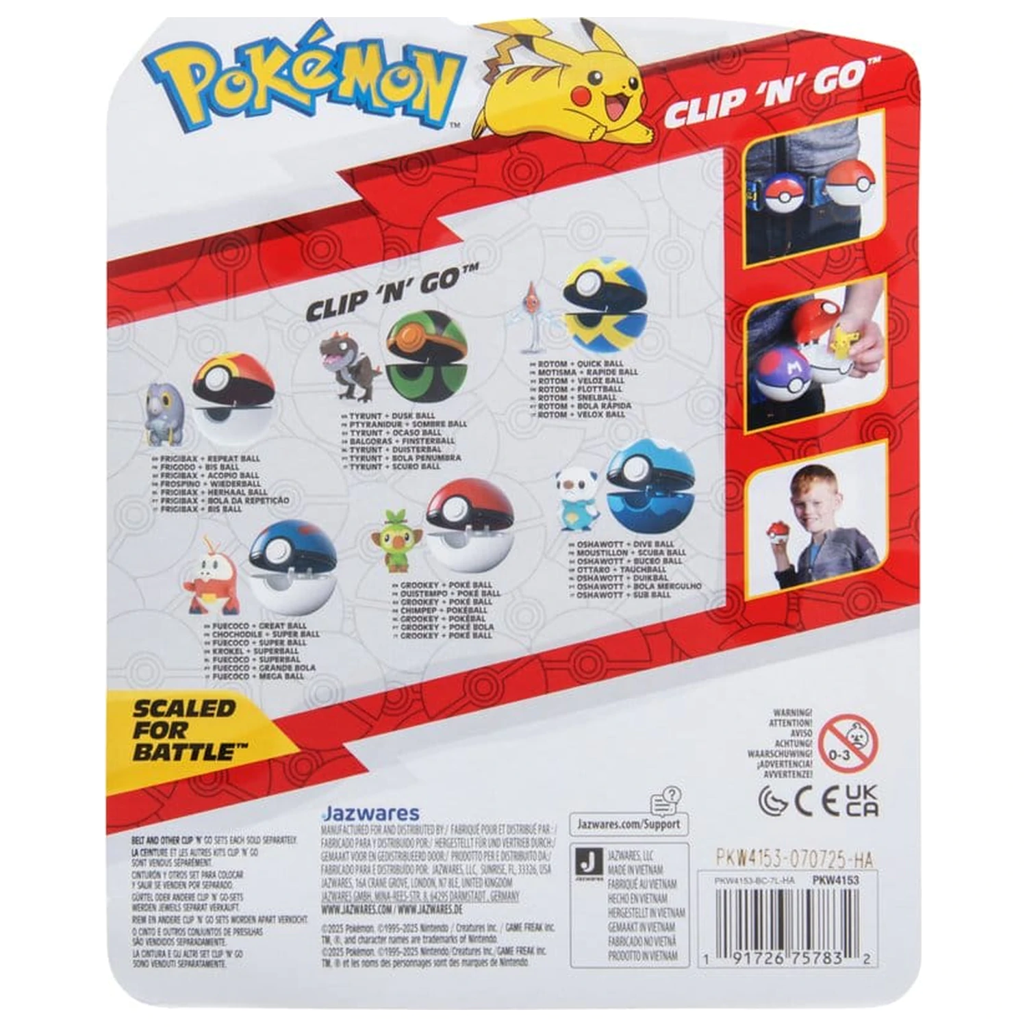 Pokémon Clip 'n' Go Action Figure Wave 21 Frigibax & Repeat Ball product photo