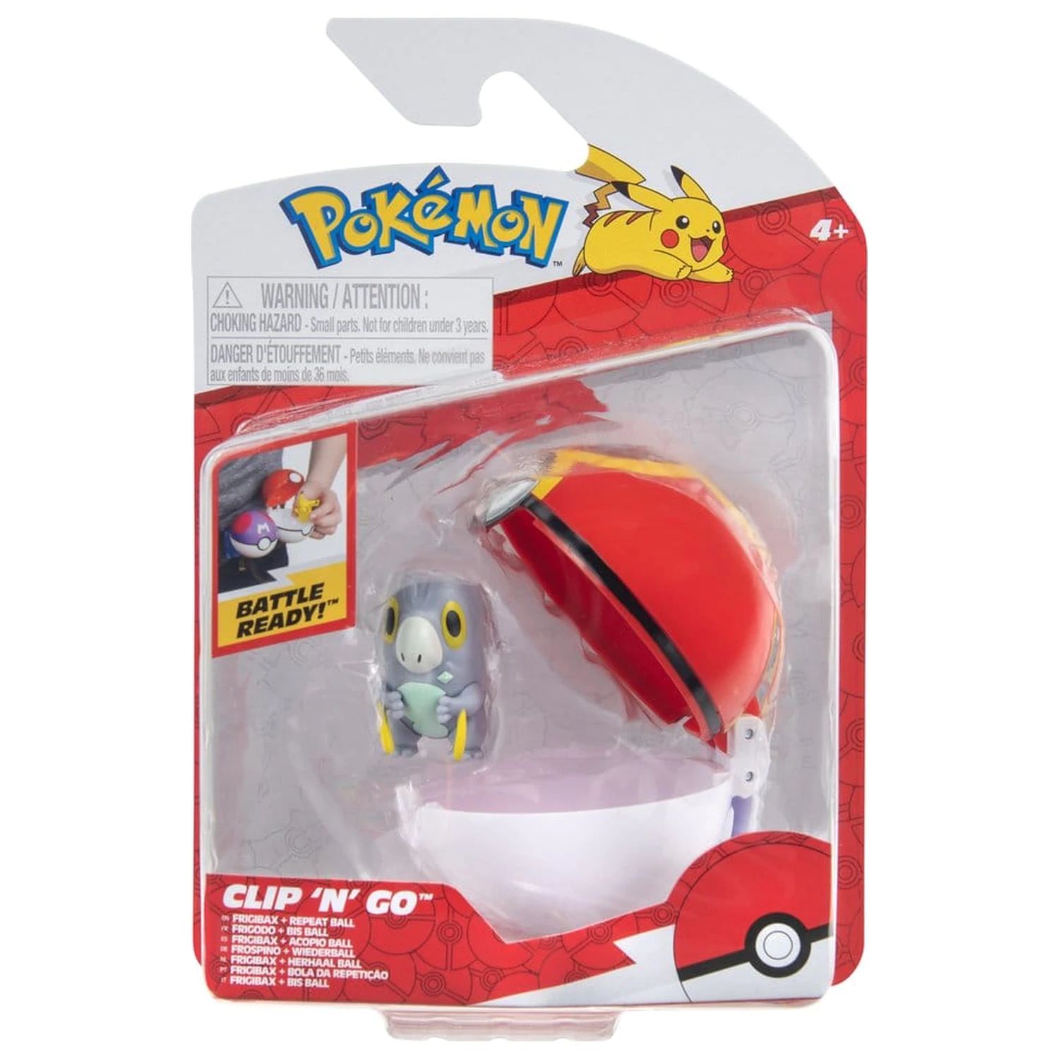 Pokémon Clip 'n' Go Action Figure Wave 21 Frigibax & Repeat Ball product photo