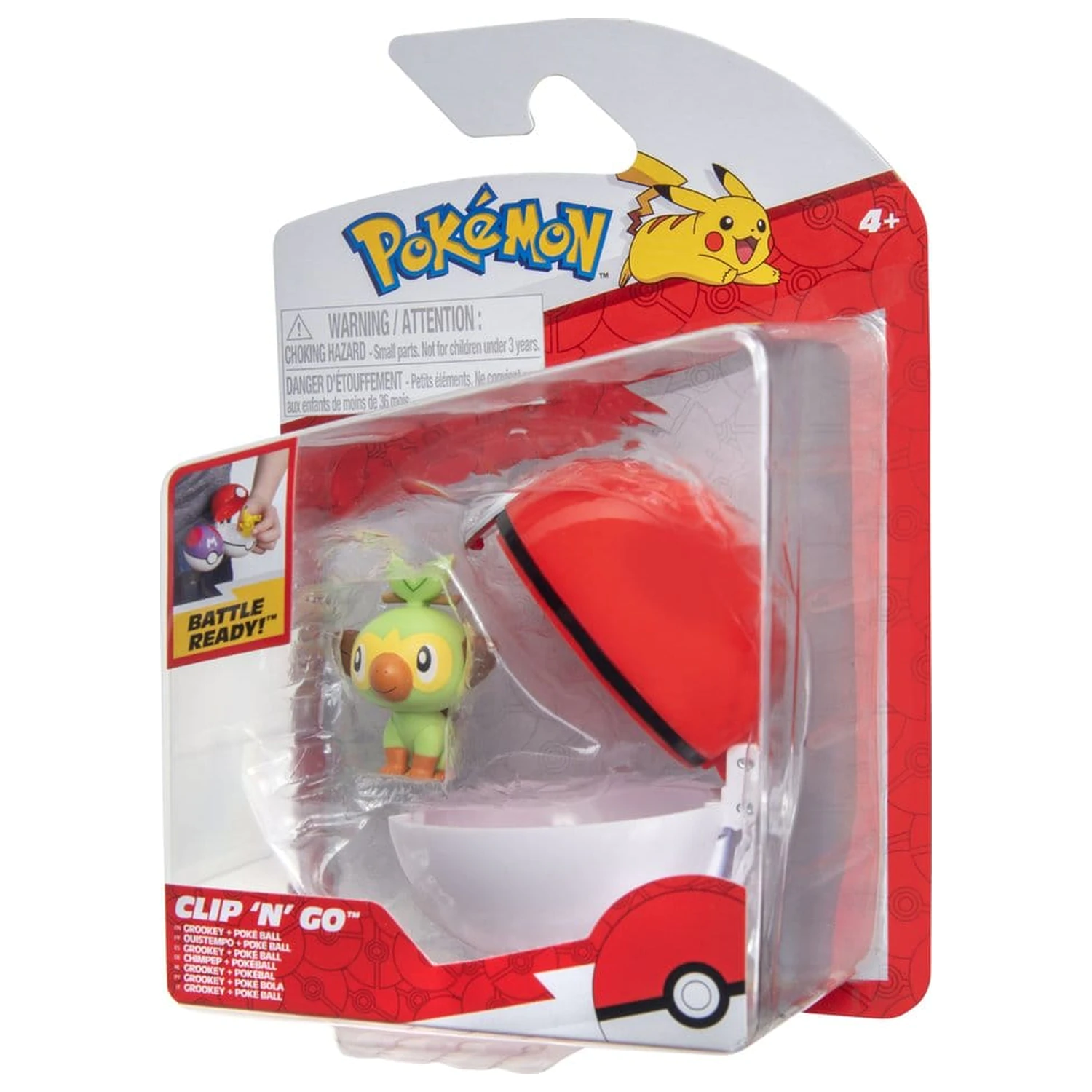 Pokémon Clip 'n' Go Action Figure Wave 21 Grookey & Poké Ball product photo