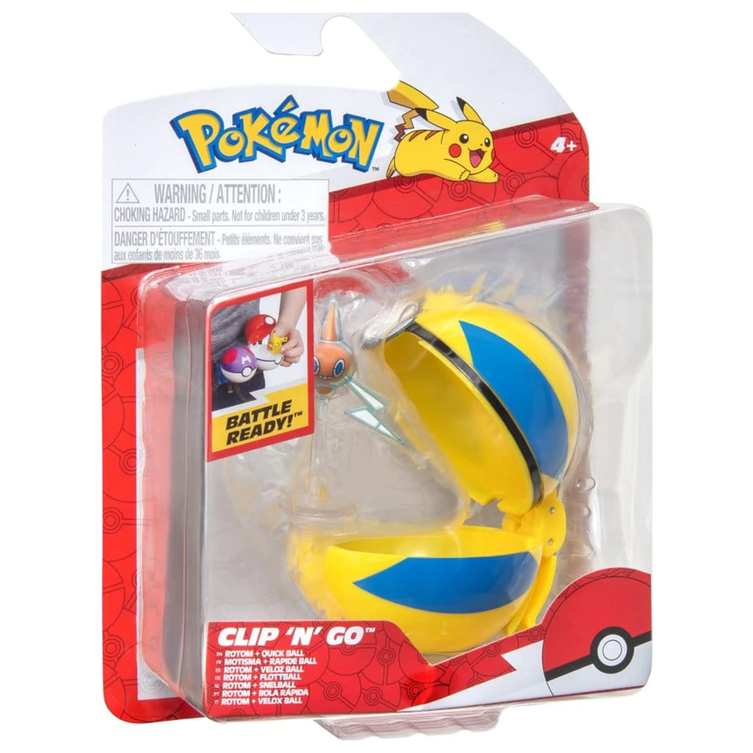 Pokémon Clip 'n' Go Action Figure Wave 21 Rotom & Quick Ball product photo