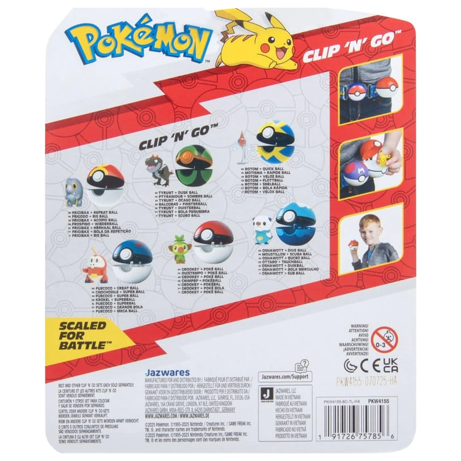 Pokémon Clip 'n' Go Action Figure Wave 21 Rotom & Quick Ball product photo