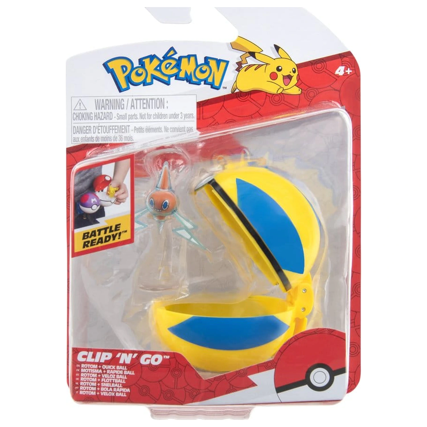 Pokémon Clip 'n' Go Action Figure Wave 21 Rotom & Quick Ball product photo