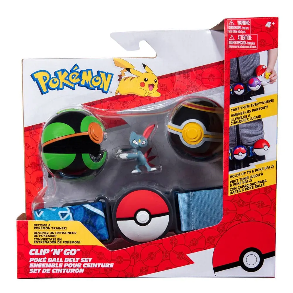 Pokémon Clip'n'Go Poké Ball Belt Set Dusk Ball, Luxury Ball &amp; Sneasel product photo