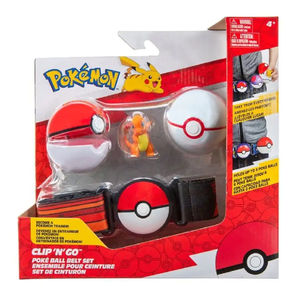 Pokémon Clip'n'Go Poké Ball Belt Set Poké Ball, Luxury Ball & Charmander product photo