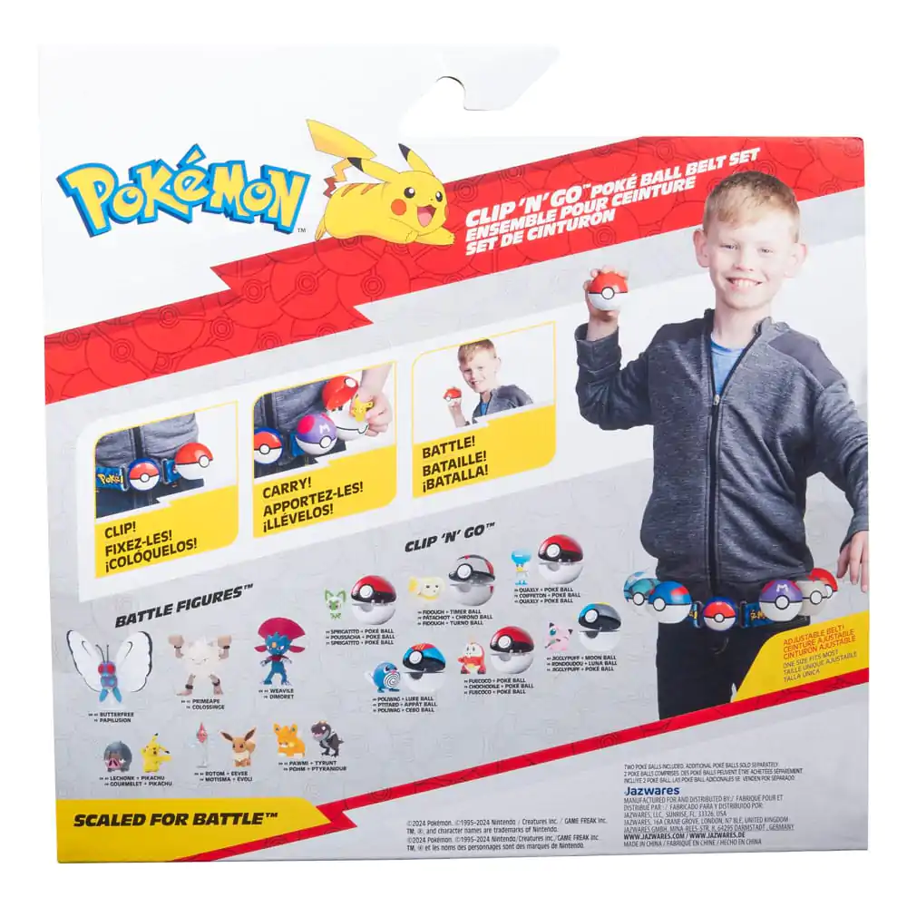 Pokémon Clip'n'Go Poké Ball Belt Set Poké Ball, Quick Ball &amp; Pichu product photo