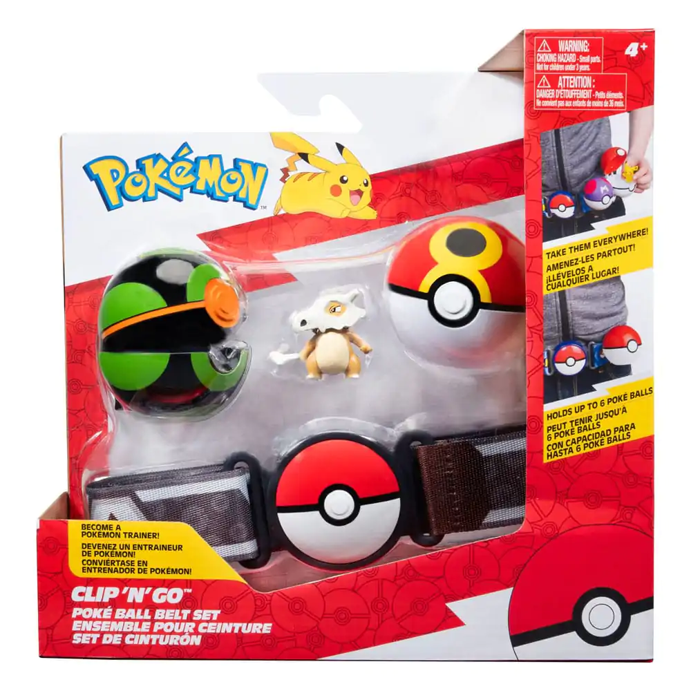 Pokémon Clip'n'Go Poké Ball Belt Set Repeat Ball, Dusk Ball &amp; Cubone product photo
