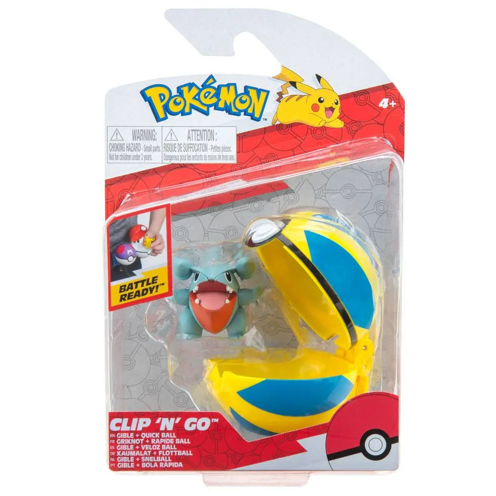 Pokémon Clip'n'Go Poké Ball Gible &amp; Quick Ball product photo