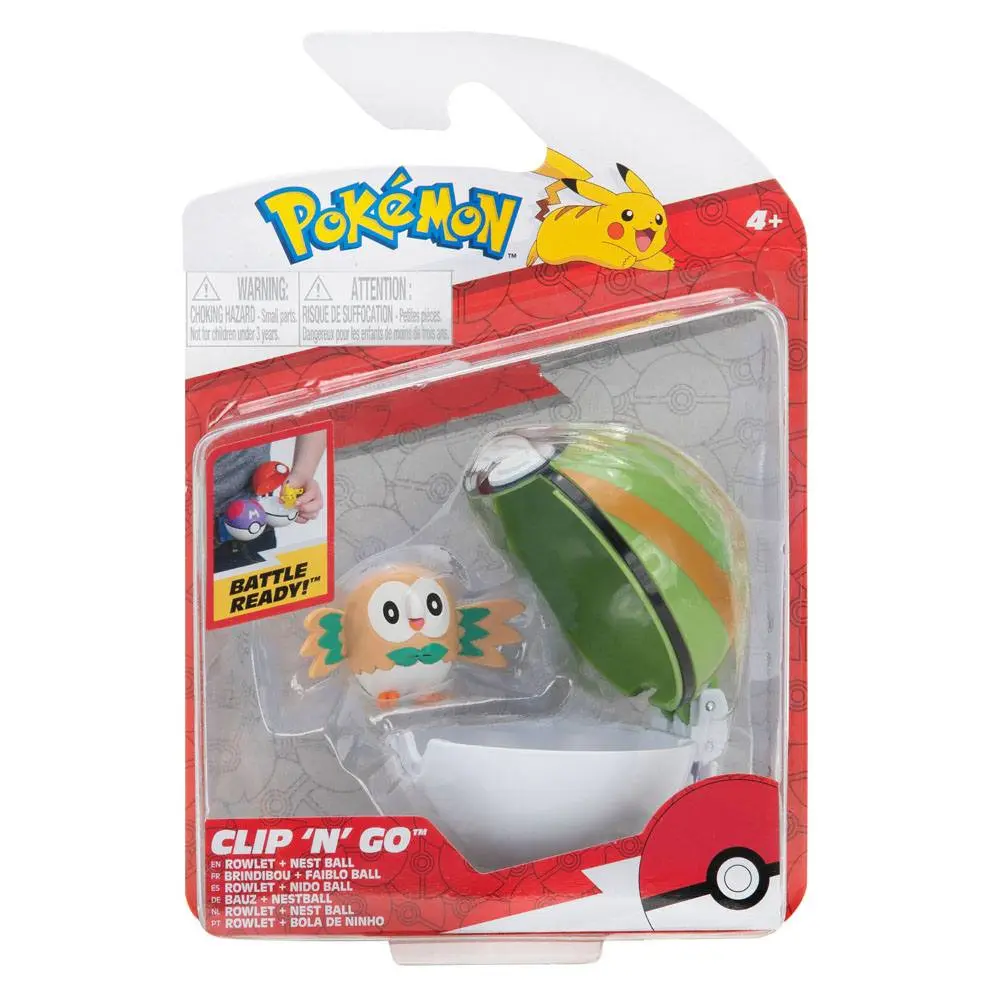 Pokémon Clip'n'Go Poké Ball Rowlet &amp; Nest Ball product photo