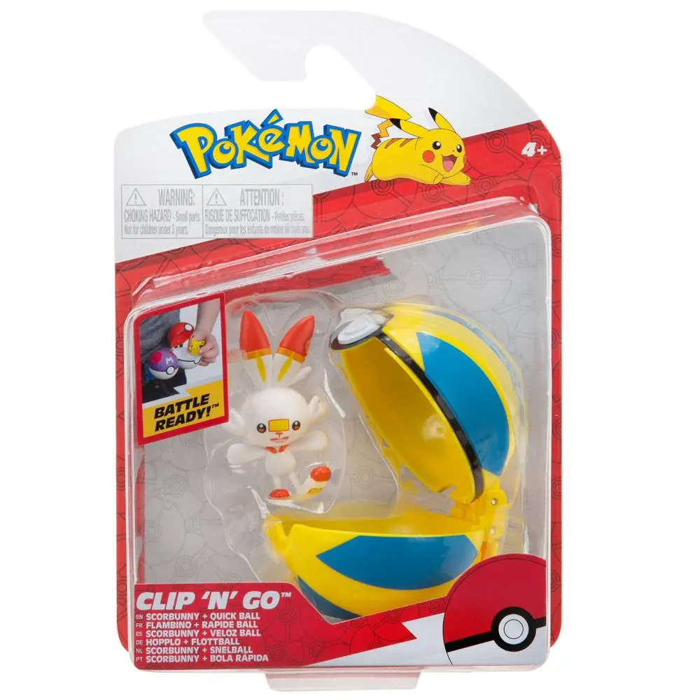 Pokémon Clip'n'Go Poké Ball Scorbunny &amp; Quick Ball product photo