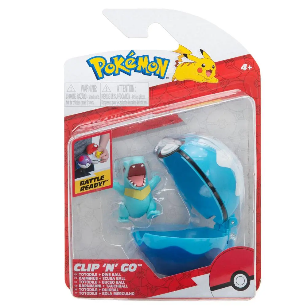 Pokémon Clip'n'Go Poké Ball Totodile &amp; Dive Ball product photo