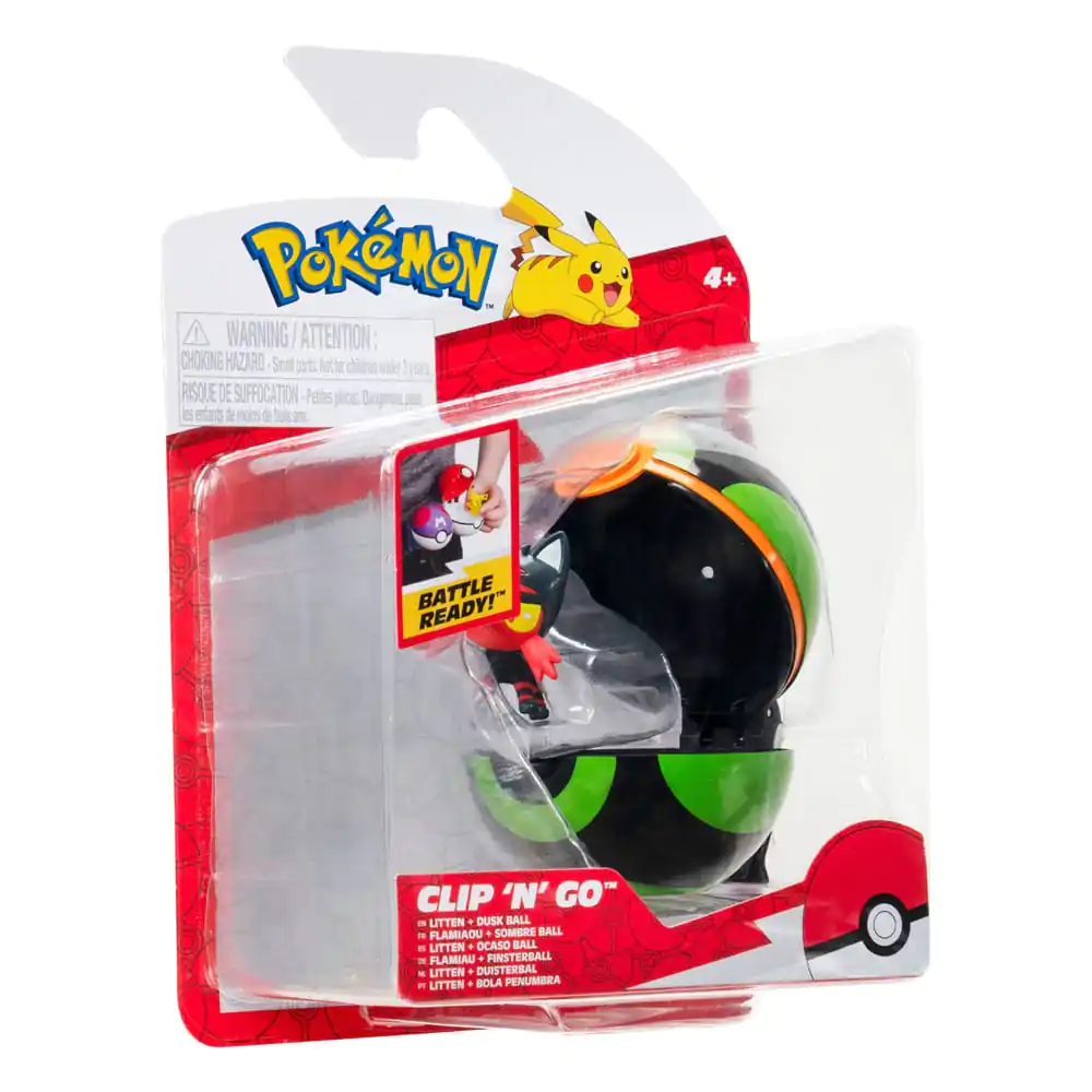 Pokémon Clip'n'Go Poké Balls Litten &amp; Dusk Ball product photo
