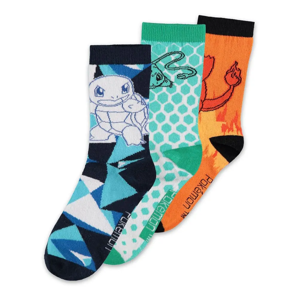 Pokemon Socks 3-Pack Crew 39-42 termékfotó