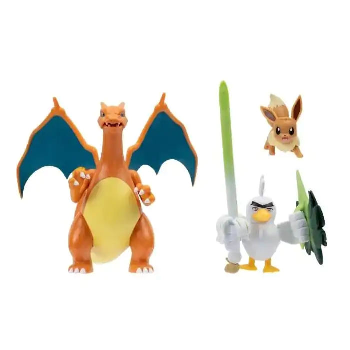Pokémon Figure 3-Pack Eevee, Sirfetch'd & Charizard product photo