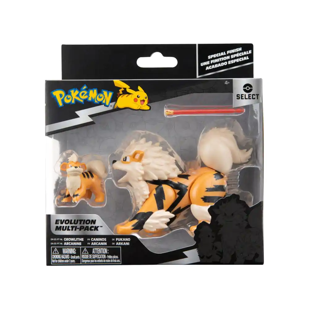 Pokemon: Evolution Select Action Figures 2-Pack Growlithe, Arcanine product photo