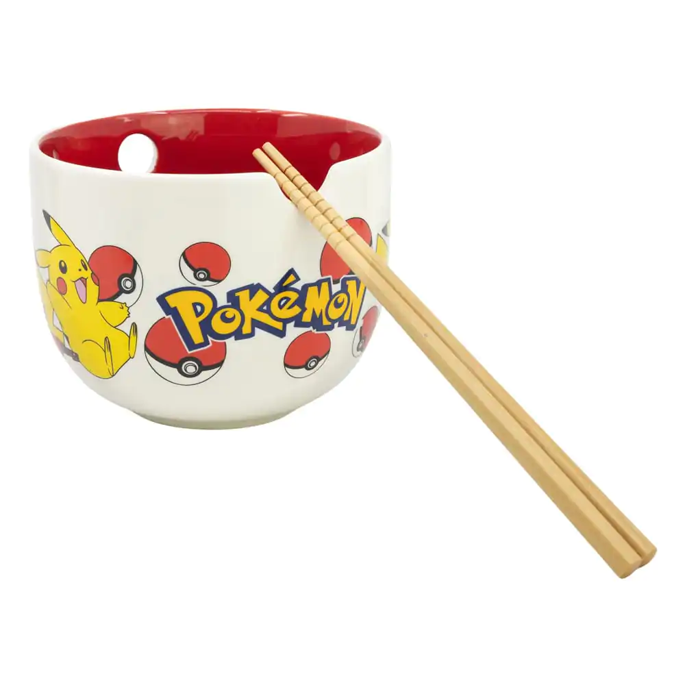 Pokémon Ramen Bowl with Chopsticks Face product photo