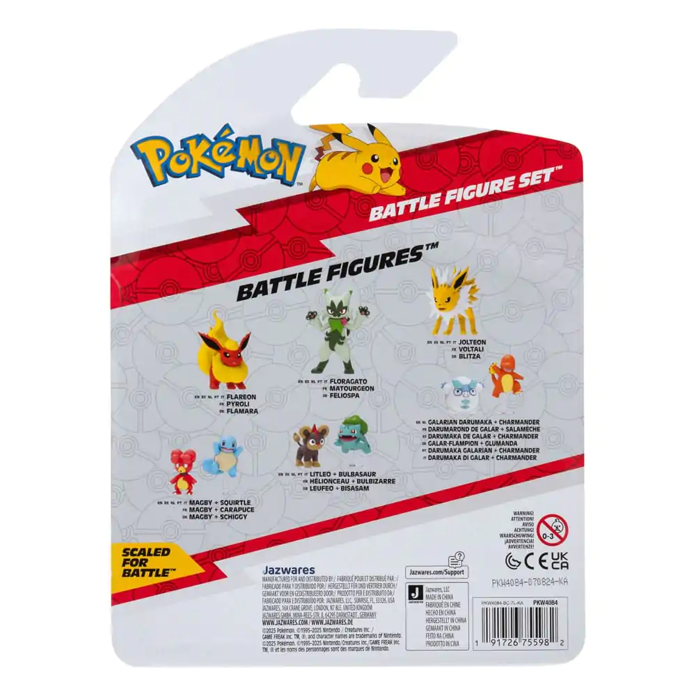 Pokémon First Partner Battle Figure Set Figure 3-Pack Charmander, Trubbish &amp; Poliwhirl product photo