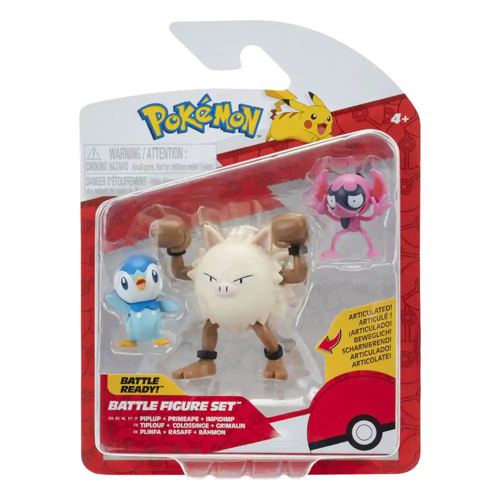 Pokémon First Partner Battle Figure Set Figure 3-Pack Impidimp, Piplup &amp; Primape product photo