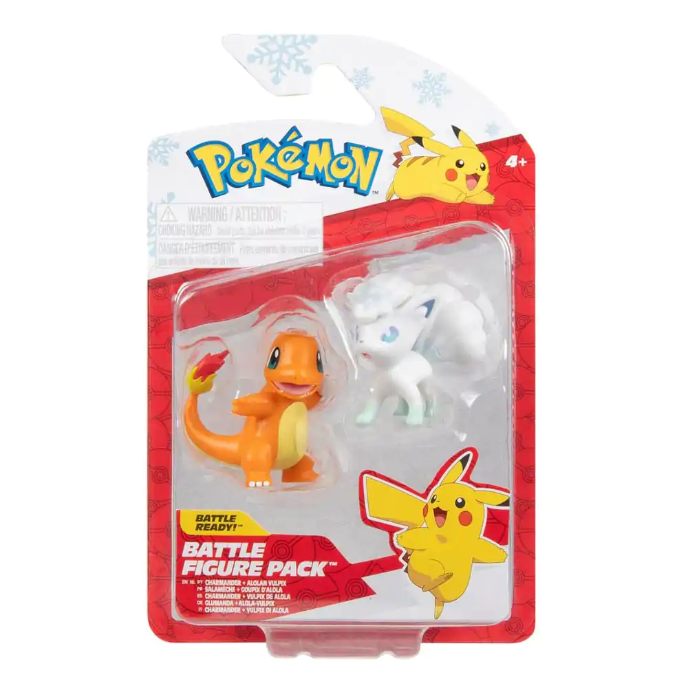 Pokémon First Partner Battle Figure Set Figure 2-Pack Holiday Charmander #2 &amp; Alolan Vulpix product photo