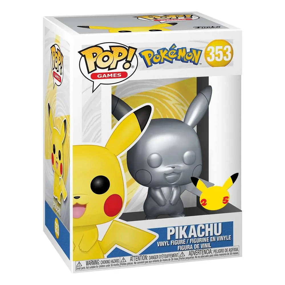 Pokemon POP! Games Vinyl Figure Pikachu Silver Edition 9 cm product photo