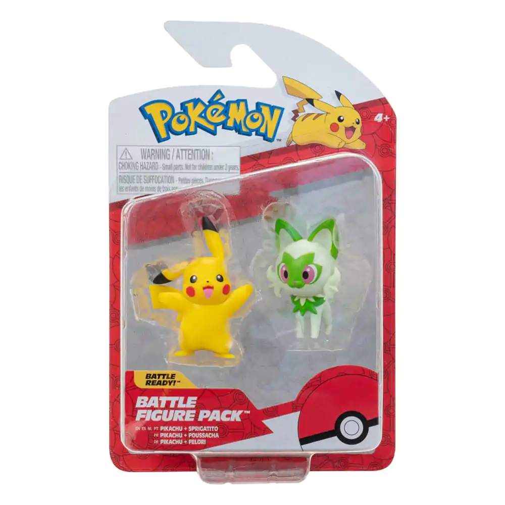 Pokémon Gen IX Battle Figure Pack Mini Figure 2-Pack Pikachu & Sprigatito 5 cm product photo
