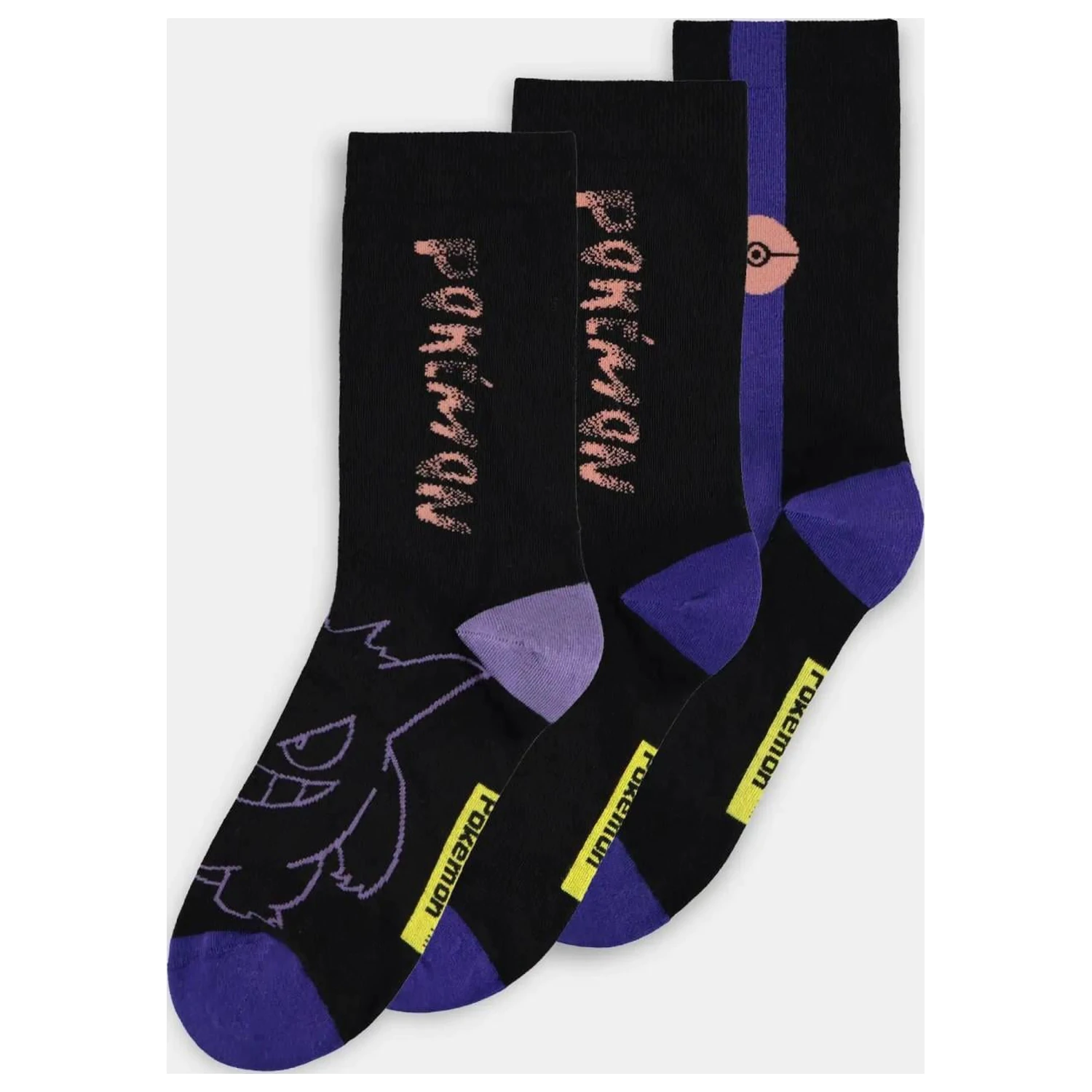 Pokémon Gengar Pack of 3 pairs of socks (39-42) product photo