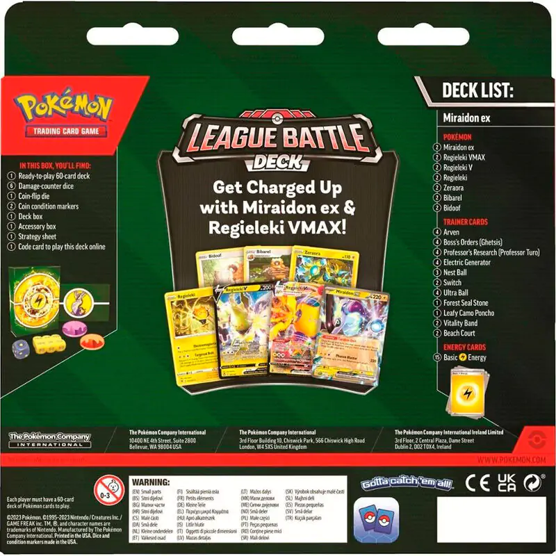 Pokemon League Battle Deck Miraidon Ex collectible card game termékfotó