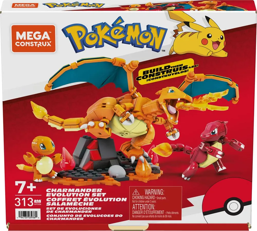 Pokémon Mega Construx Construction Set Charmander Evolution Set termékfotó