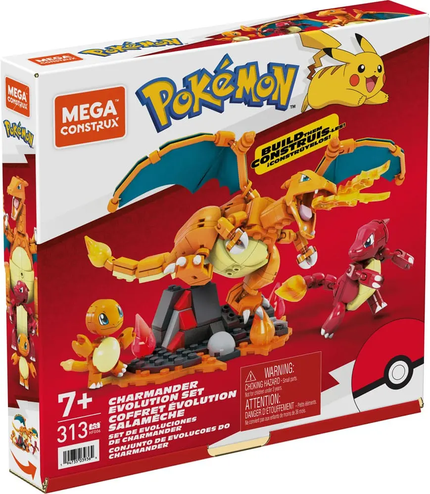 Pokémon Mega Construx Construction Set Charmander Evolution Set termékfotó