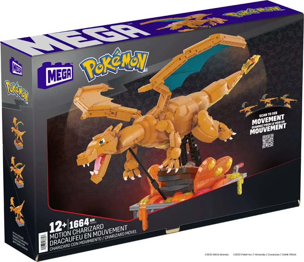 Pokémon Mega Construx Construction Set Motion Charizard 30 cm product photo