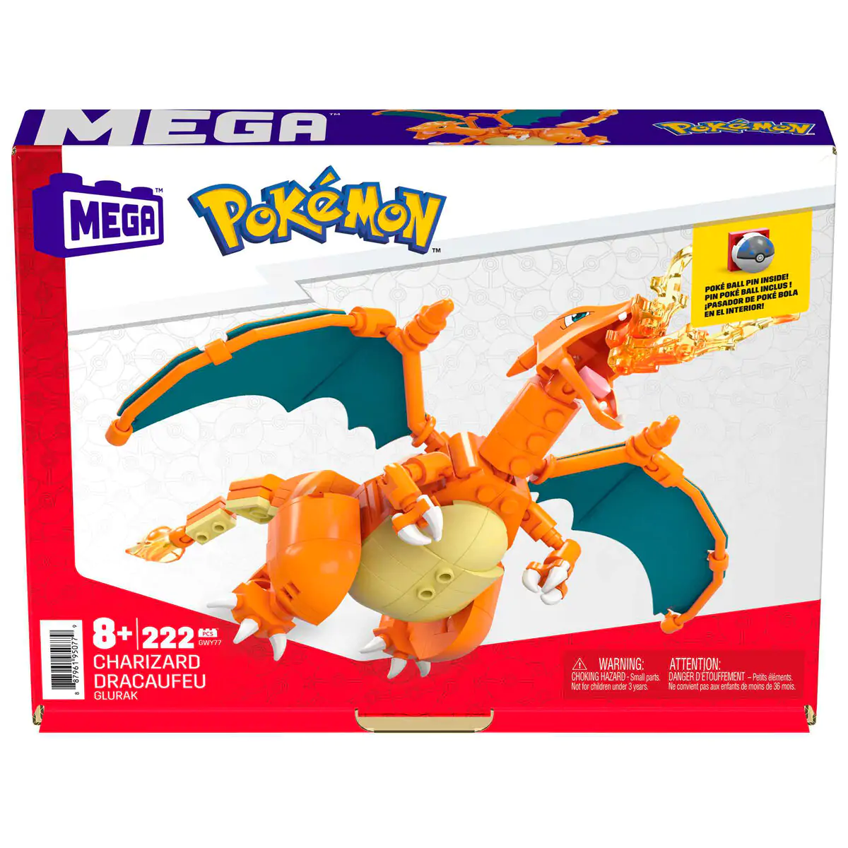 Pokémon Mega Construx Wonder Builders Construction Set Charizard 10 cm termékfotó