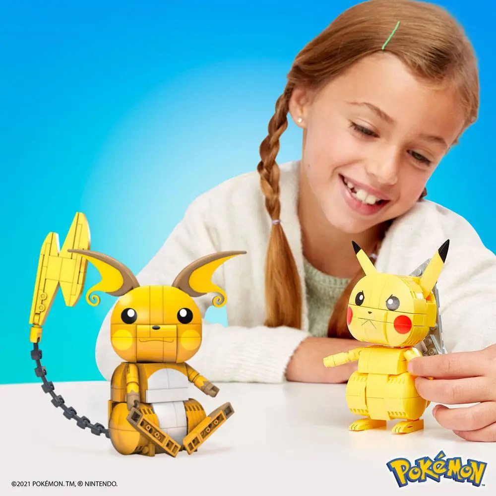 Pokémon Mega Construx Wonder Builders Construction Set Pikachu Evolution Trio 13 cm product photo