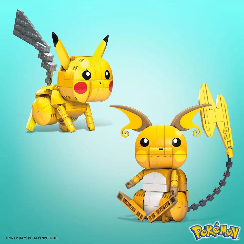 Pokémon Mega Construx Wonder Builders Construction Set Pikachu Evolution Trio 13 cm product photo