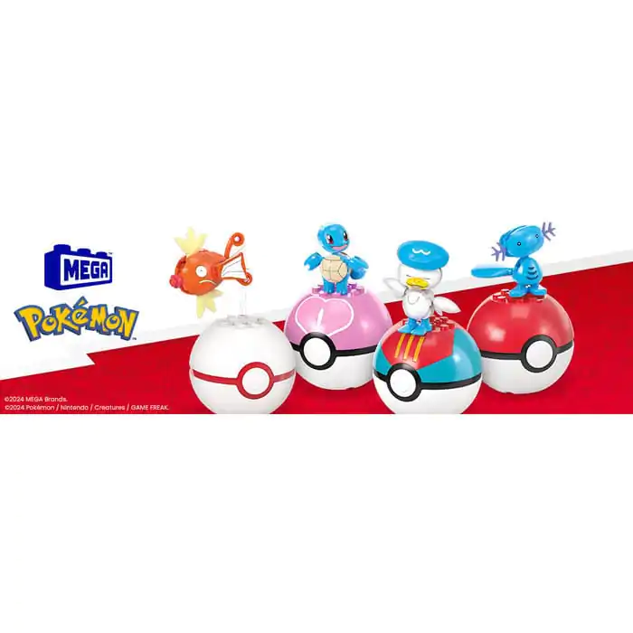 Pokémon MEGA Construction Set Water-Type Trainer Team Building Toy Kit termékfotó