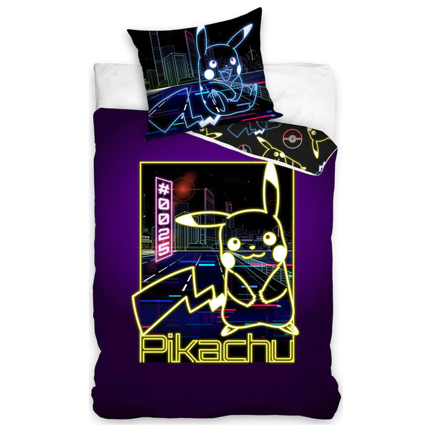 Pokemon Neon Electric Duvet Cover product photo