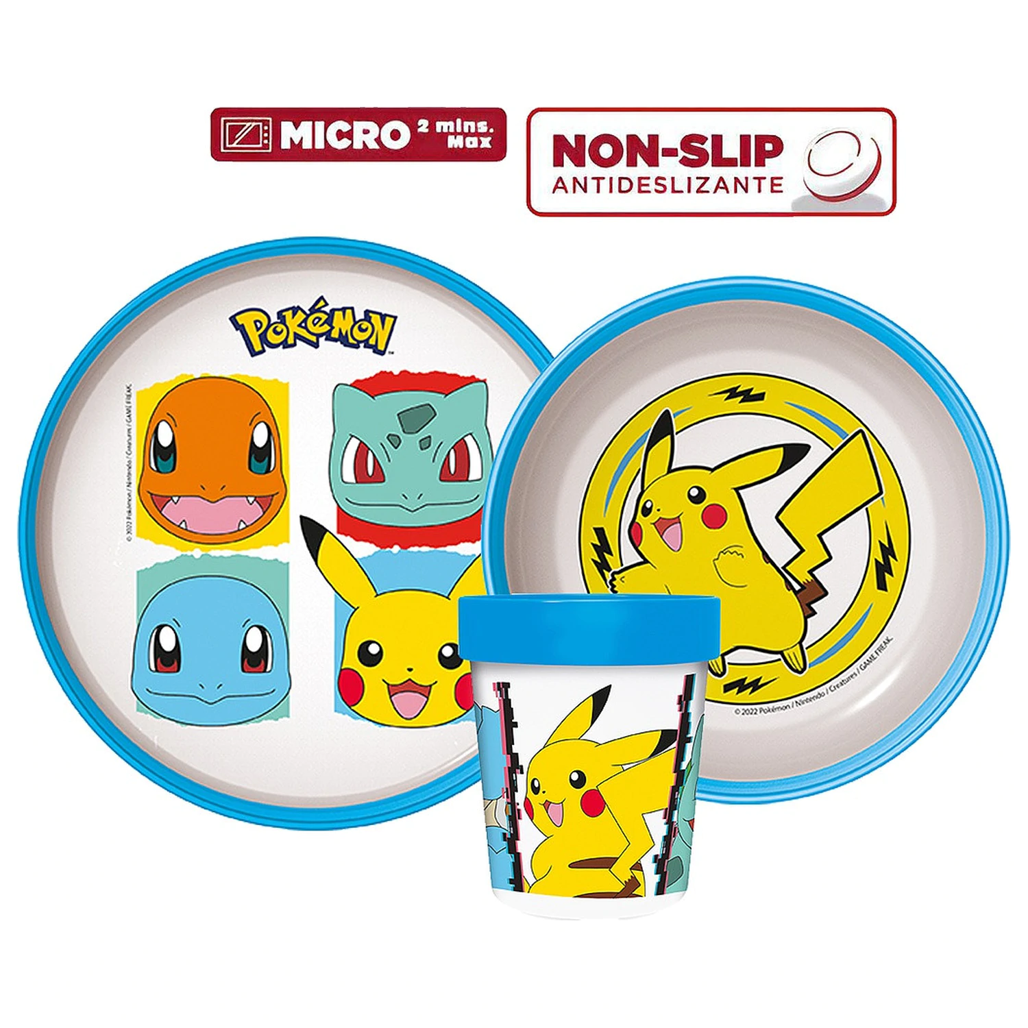 Pokémon Original Team Non-slip Dinnerware Set, Micro Plastic Set product photo