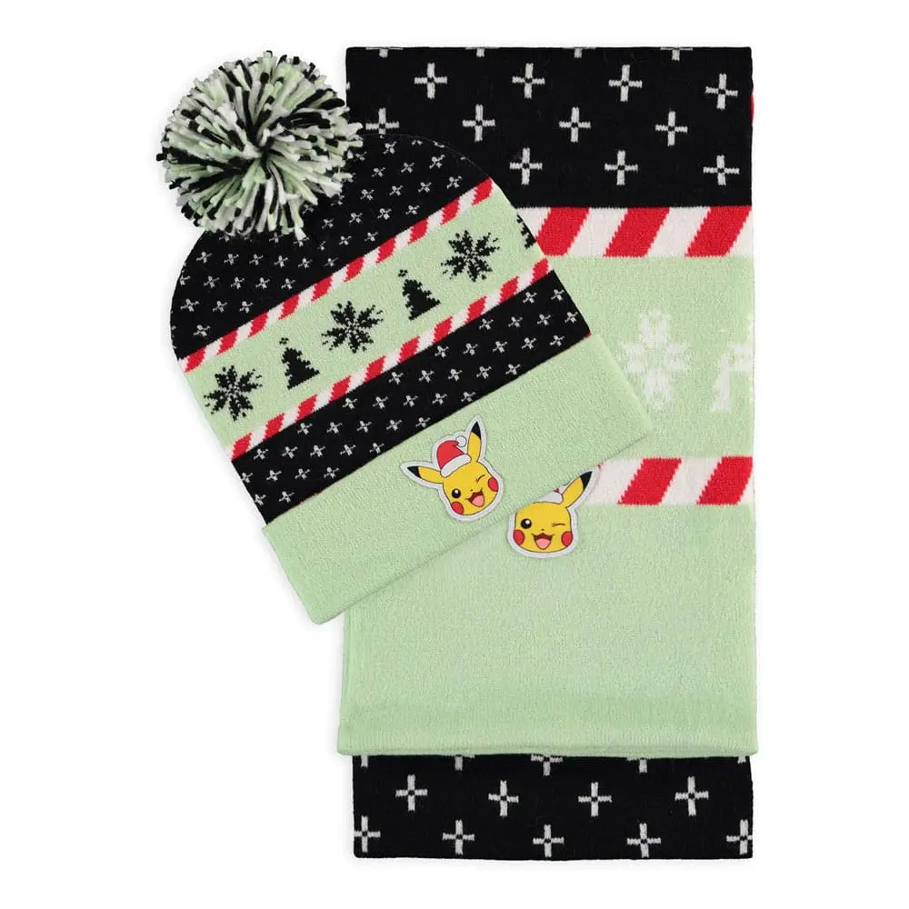 Pokemon Ski Beanie and Scarf Set Pikachu product photo