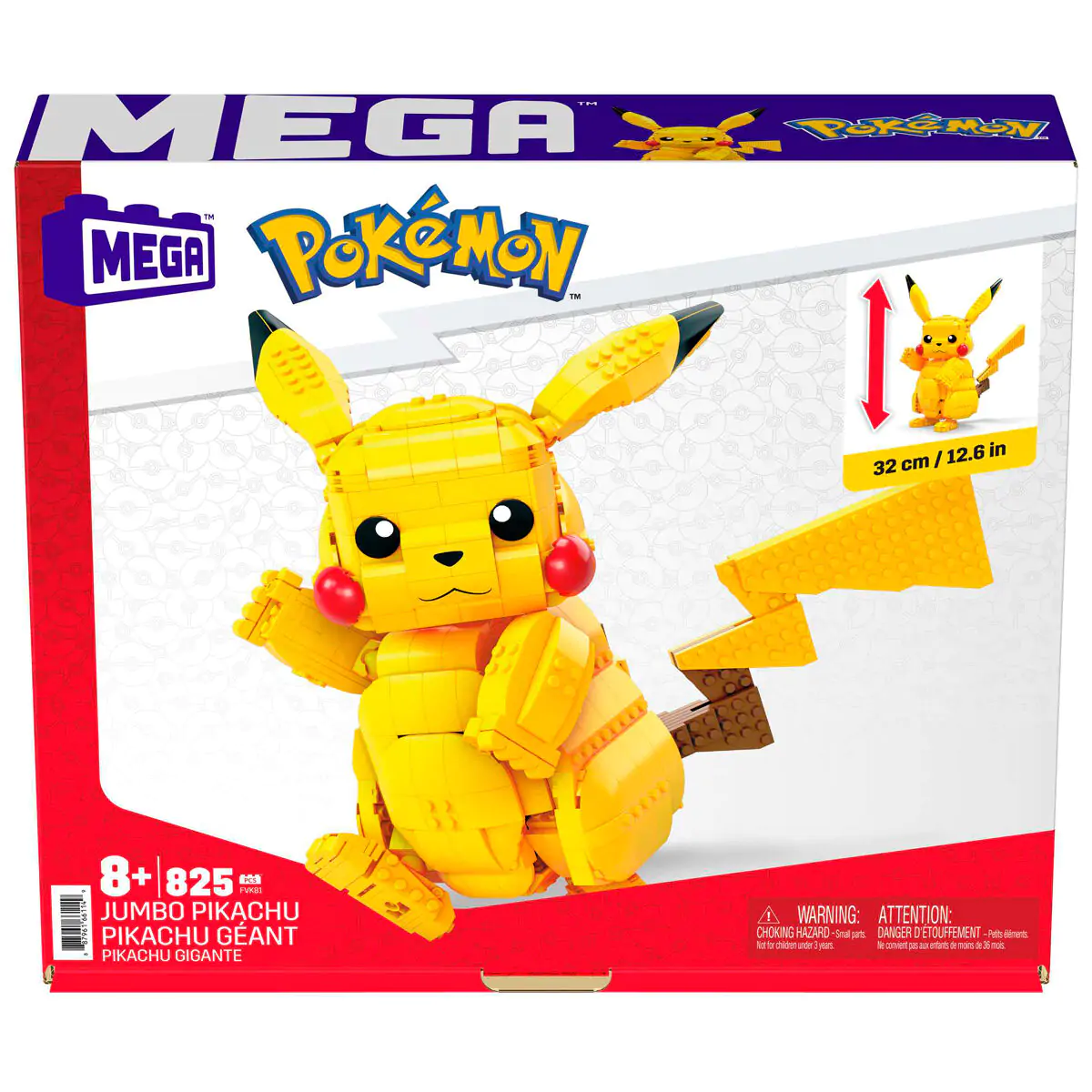 Pokémon Mega Construx Wonder Builders Construction Set Jumbo Pikachu 33 cm termékfotó