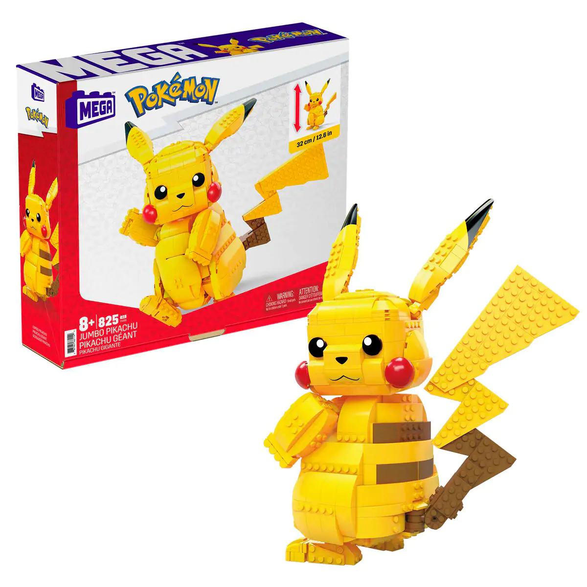 Pokémon Mega Construx Wonder Builders Construction Set Jumbo Pikachu 33 cm termékfotó