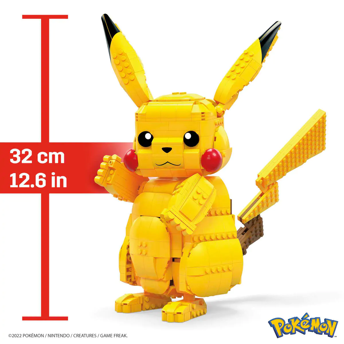 Pokémon Mega Construx Wonder Builders Construction Set Jumbo Pikachu 33 cm termékfotó