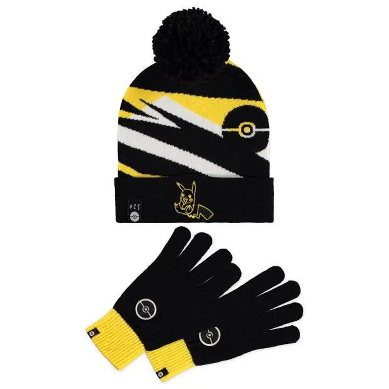 Pokemon Pikachu hat and gloves set product photo