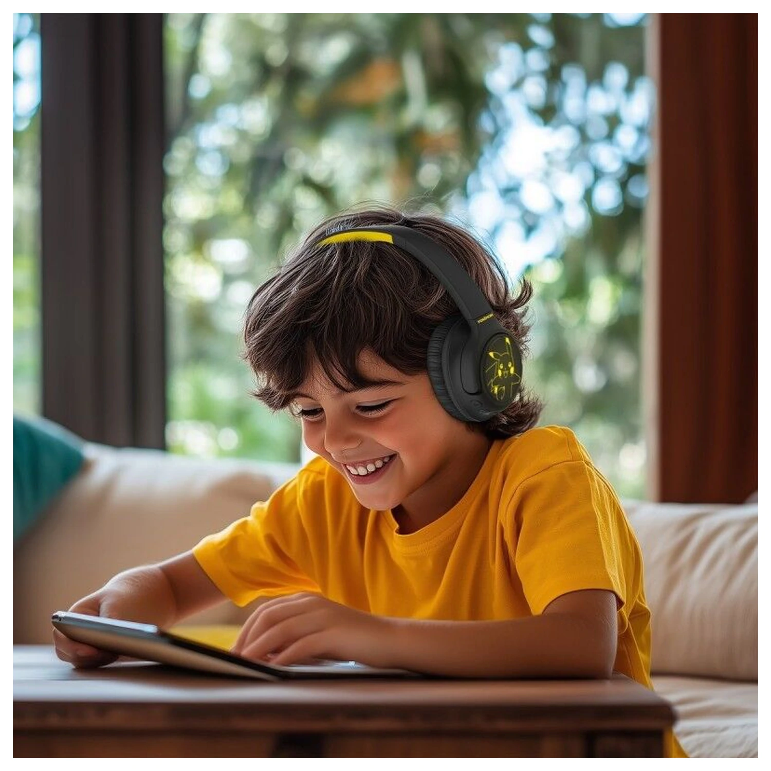 Pokemon Pikachu wireless LED headphones product photo