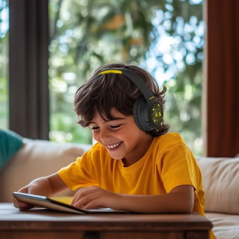 Pokemon Pikachu wireless LED headphones product photo