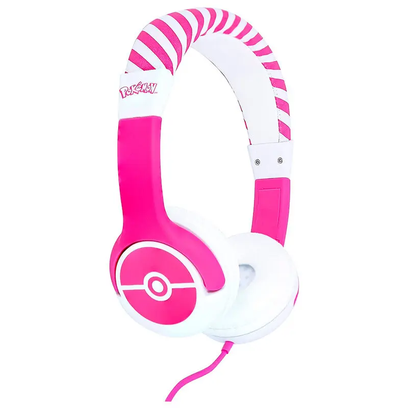 Pokemon Pink Pokeball kids headphones termékfotó