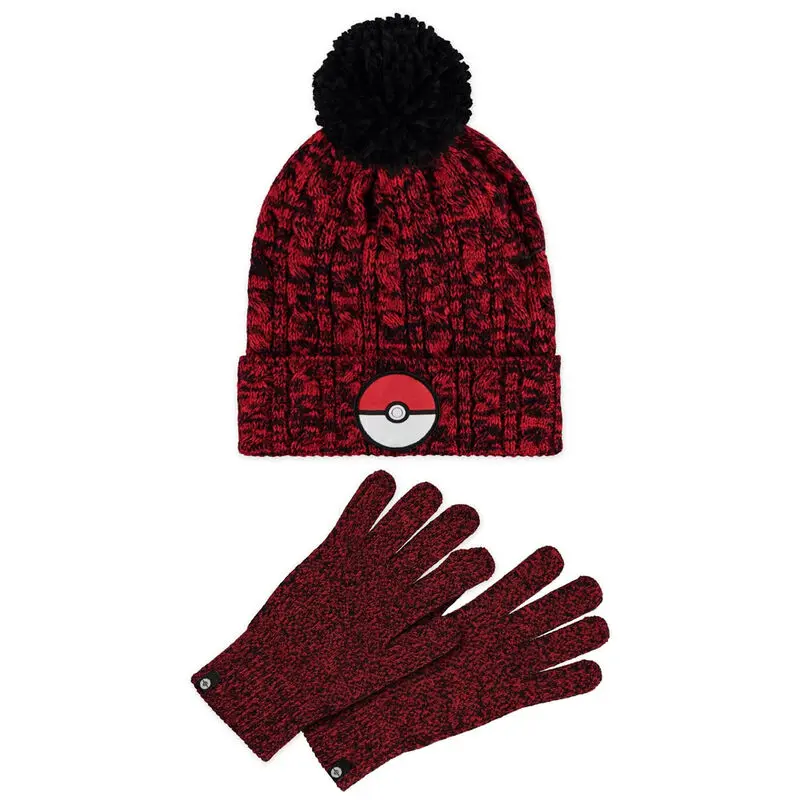 Pokemon Pokeball hat and gloves set termékfotó