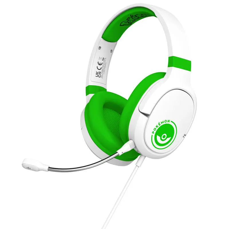 Pokemon Pokeball White and Green gaming headphones termékfotó