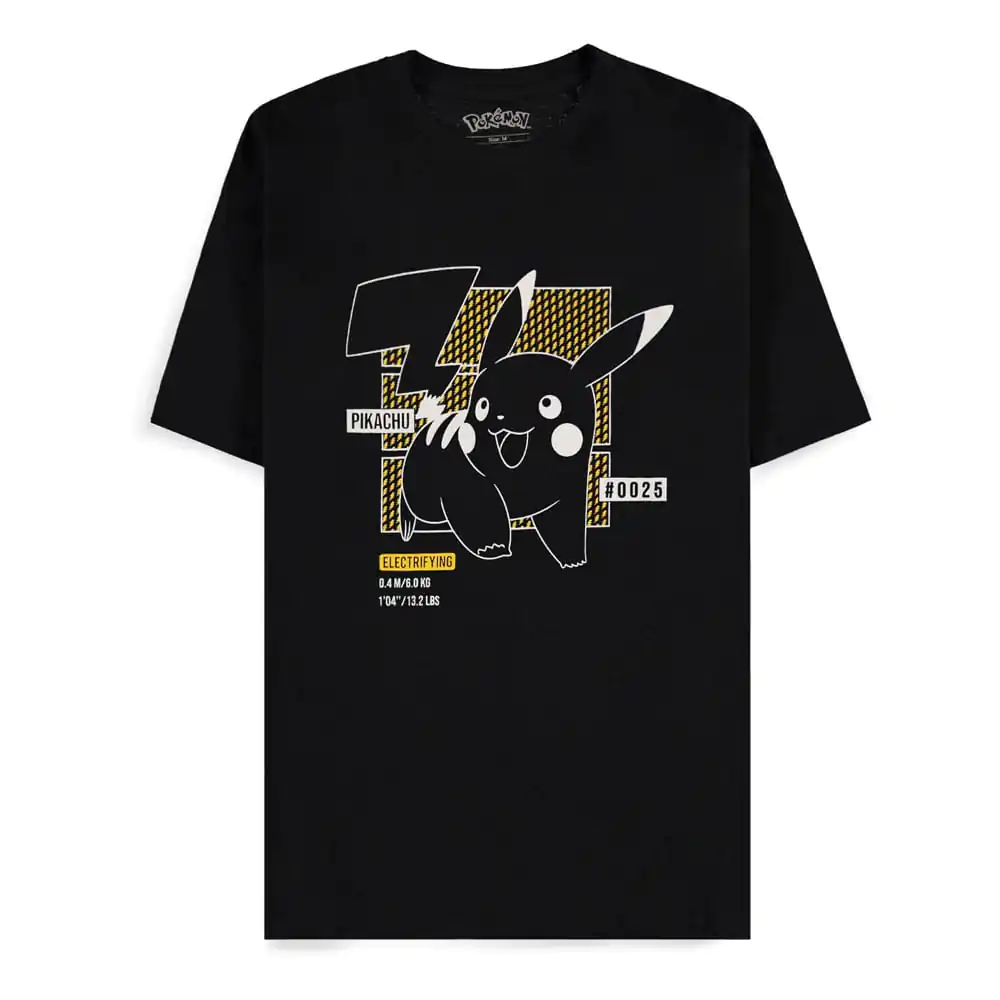 Pokemon T-Shirt Black Pikachu Line-art product photo